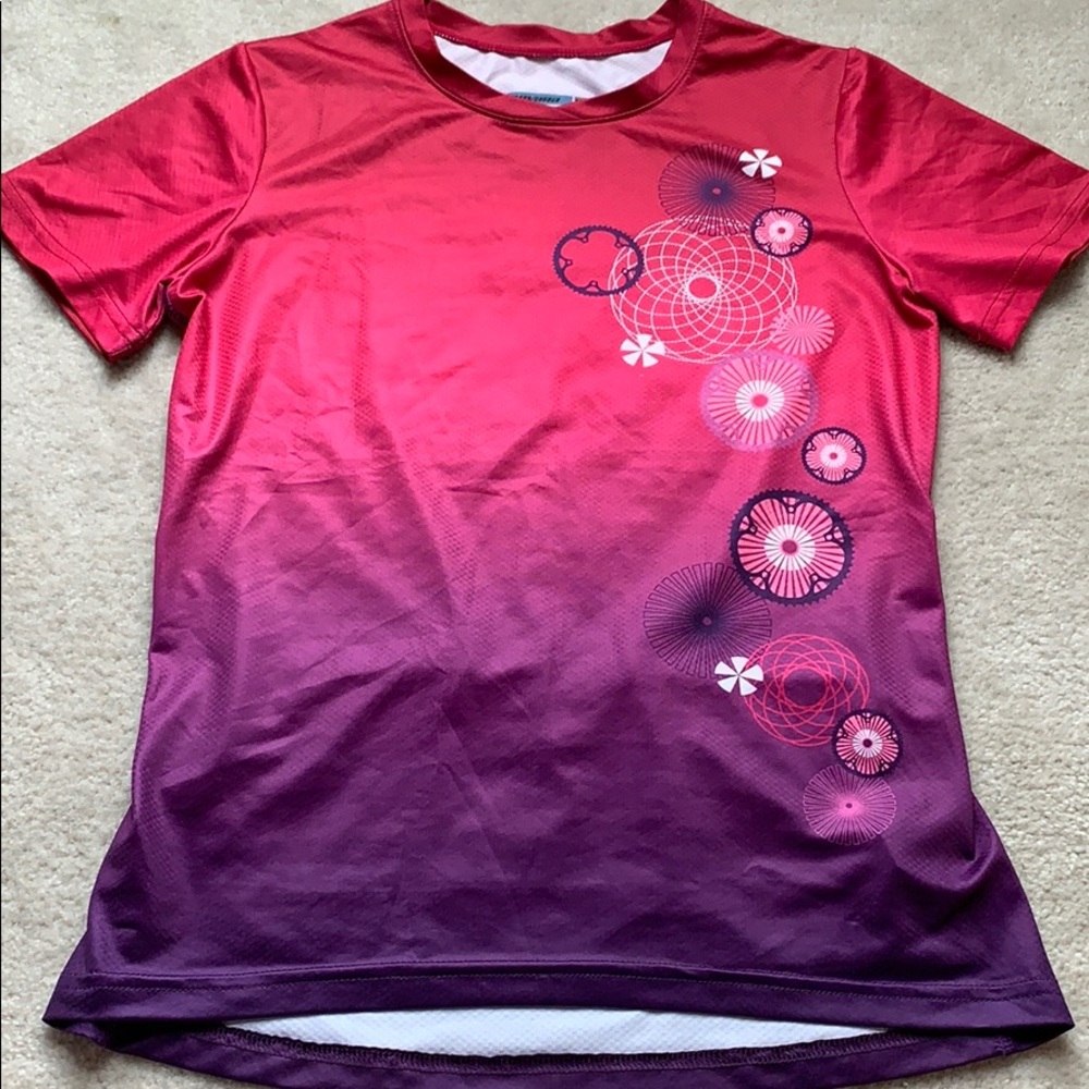 NEW Novara Bike Tee Ombré Girls (M) with Pockets